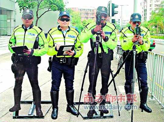 港府新推的警察模型。港媒图片