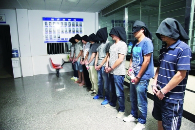 ▲抓获的犯罪嫌疑人