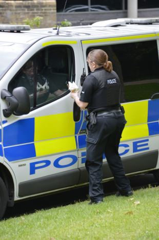 英国警察执勤间违章停车买冰淇淋（组图）