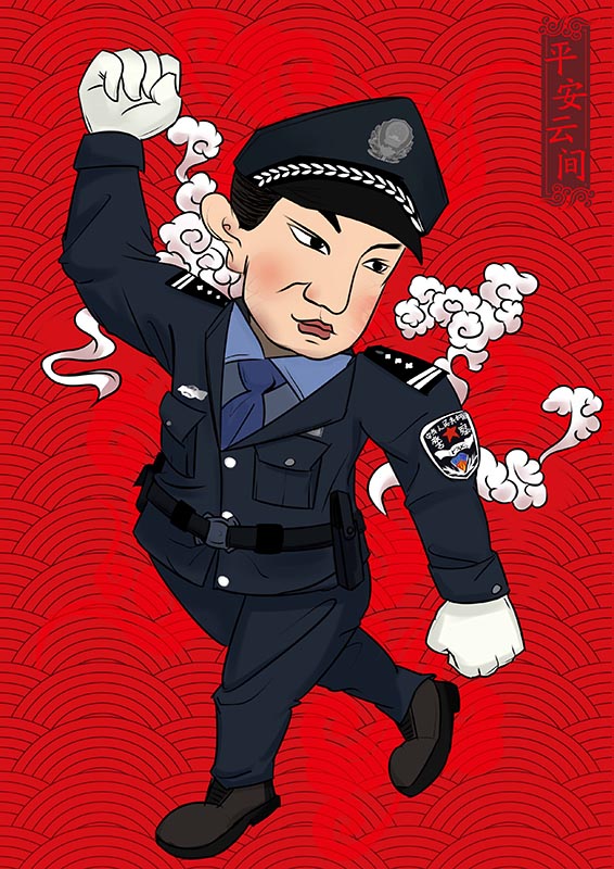 上海警察“门神”被百万网友追捧：“相信老百姓会看在眼里” （图）【4】