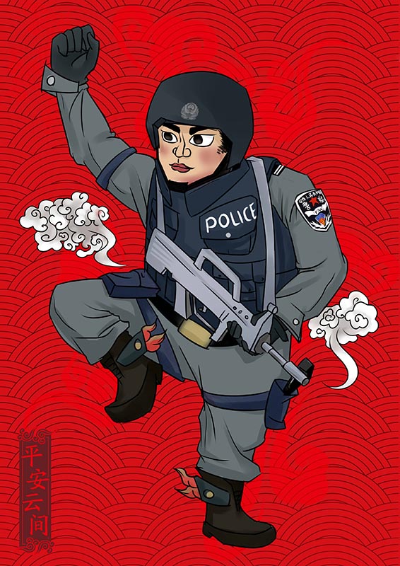 上海警察“门神”被百万网友追捧：“相信老百姓会看在眼里” （图）【6】