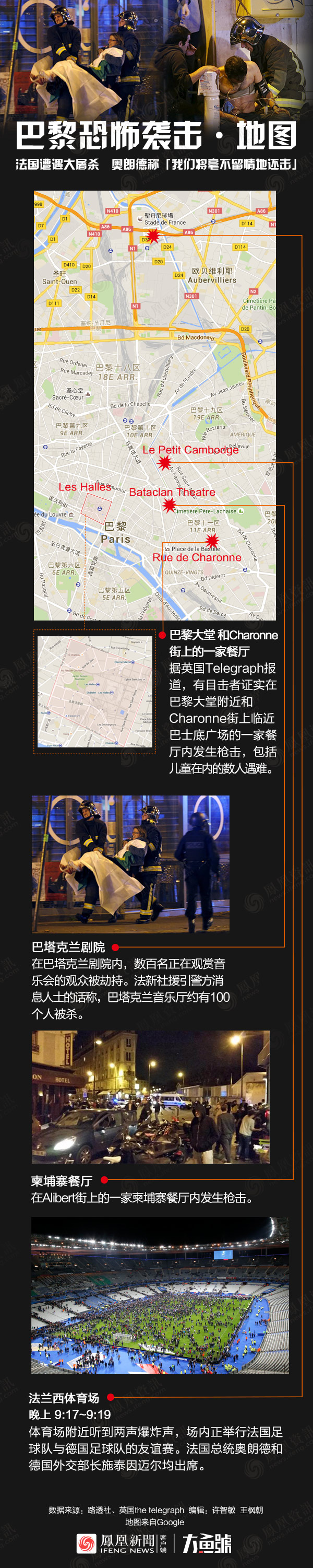 巴黎恐怖袭击地图
