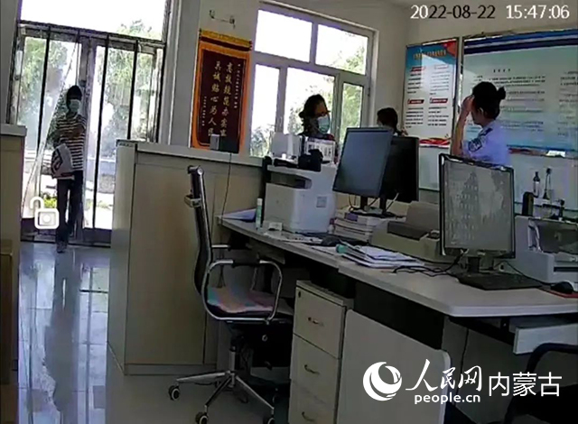 监控画面。通辽市科左中旗公安局供图