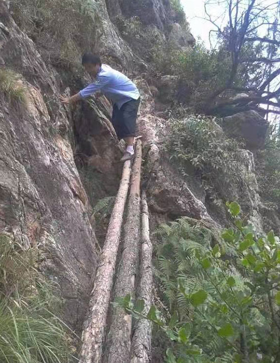 在勘查现场的路上。